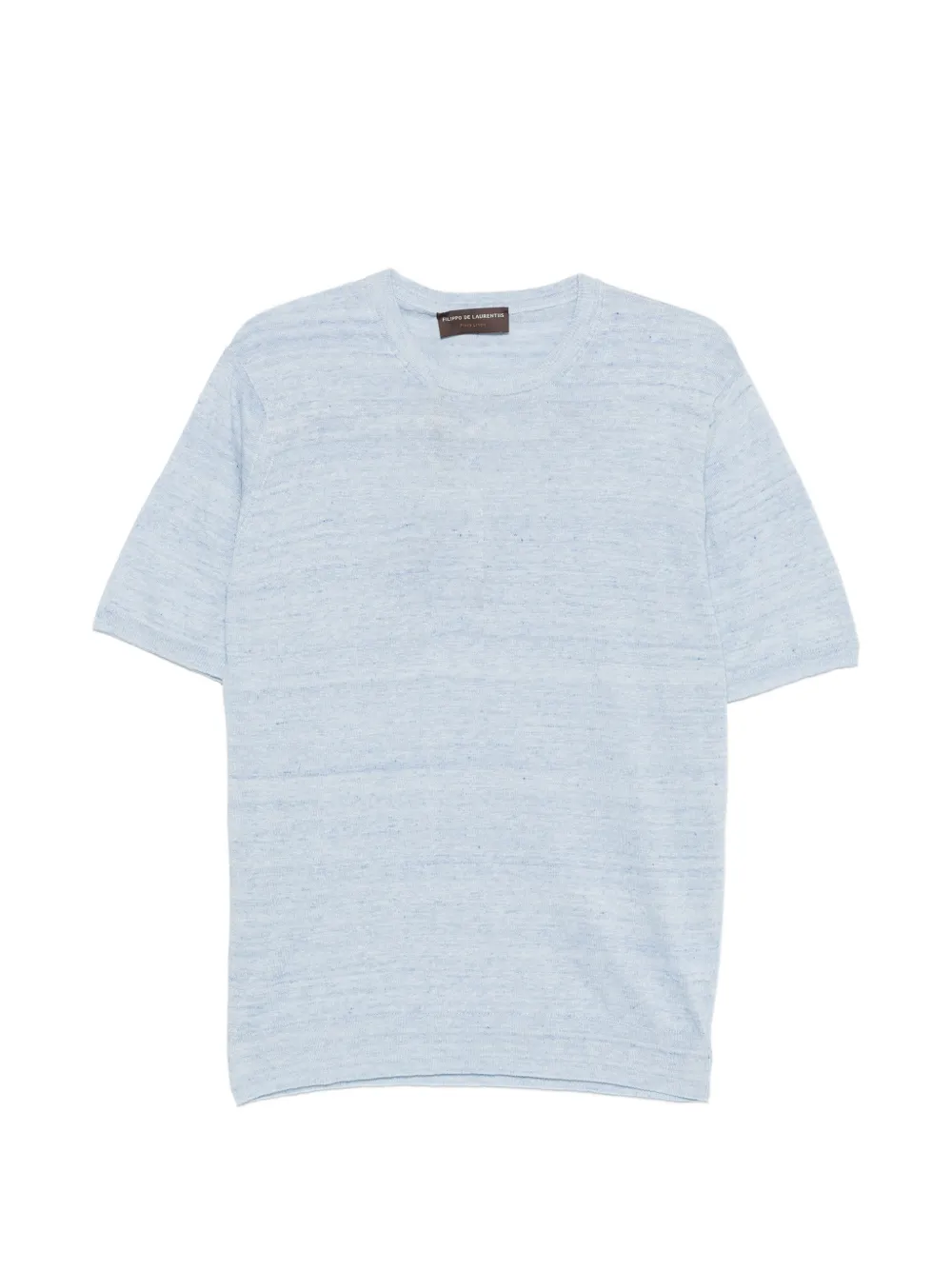 Filippo De Laurentiis fine-knit short-sleeve T-shirt - Blu
