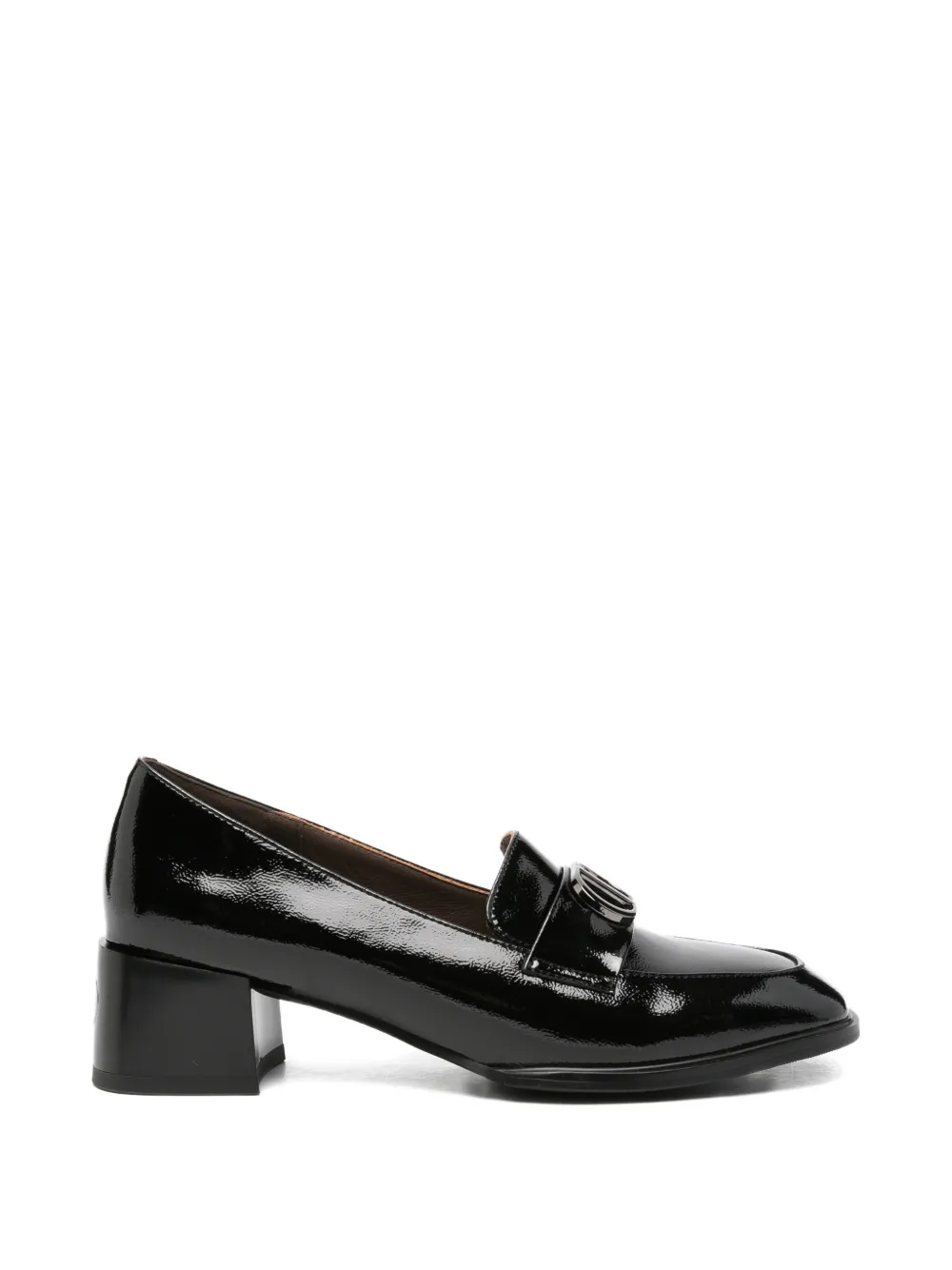 LINDA BAUMANN logo-plaque pumps Zwart