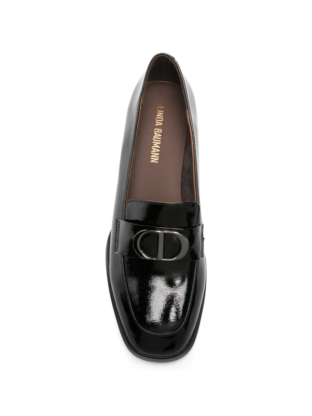 LINDA BAUMANN logo-plaque pumps Zwart