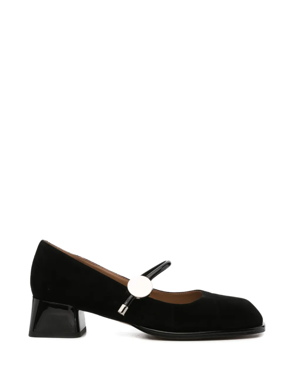 LINDA BAUMANN button-embellishment pumps Zwart