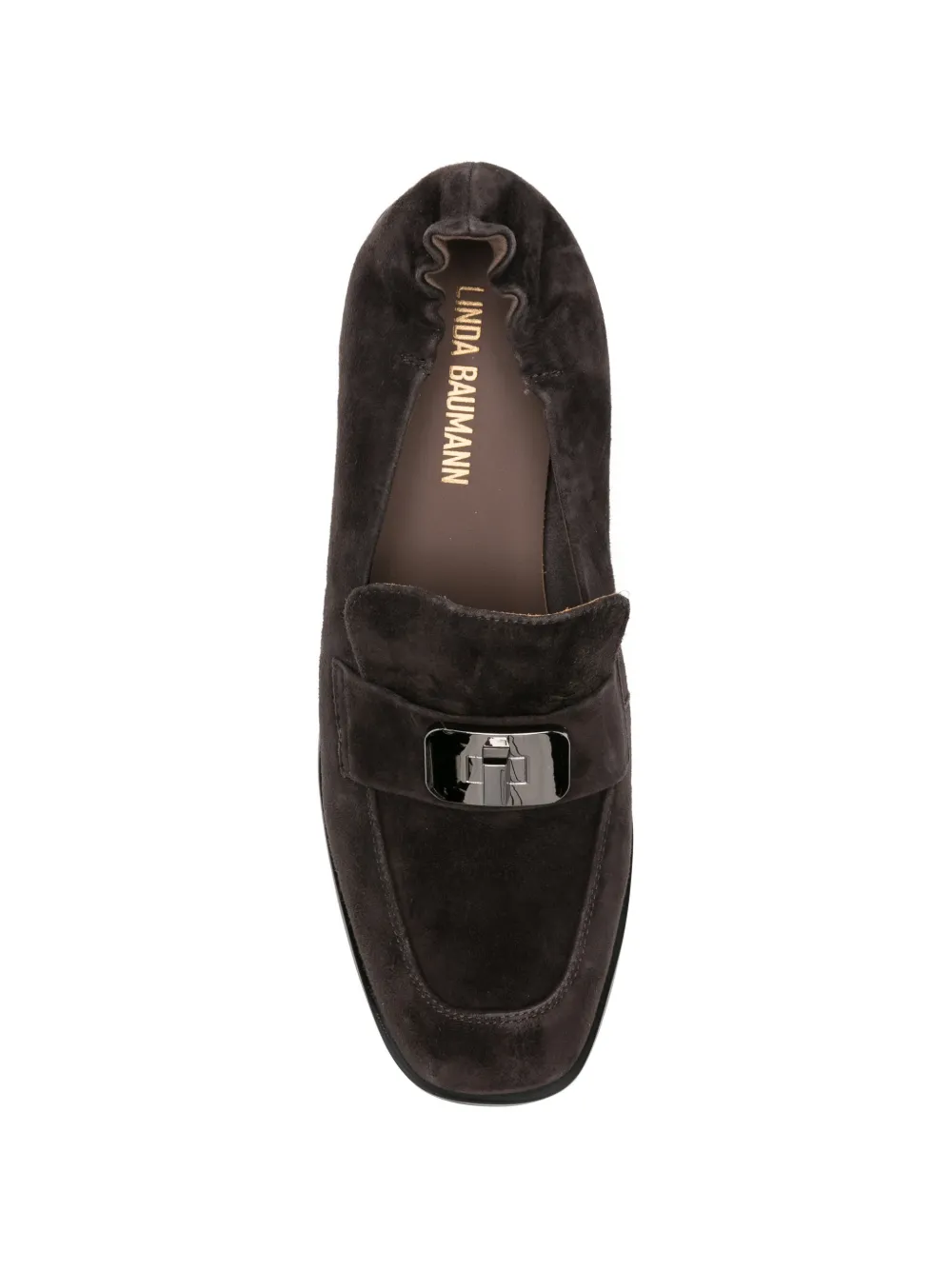 LINDA BAUMANN buckle-detail elasticated-heel loafers Bruin