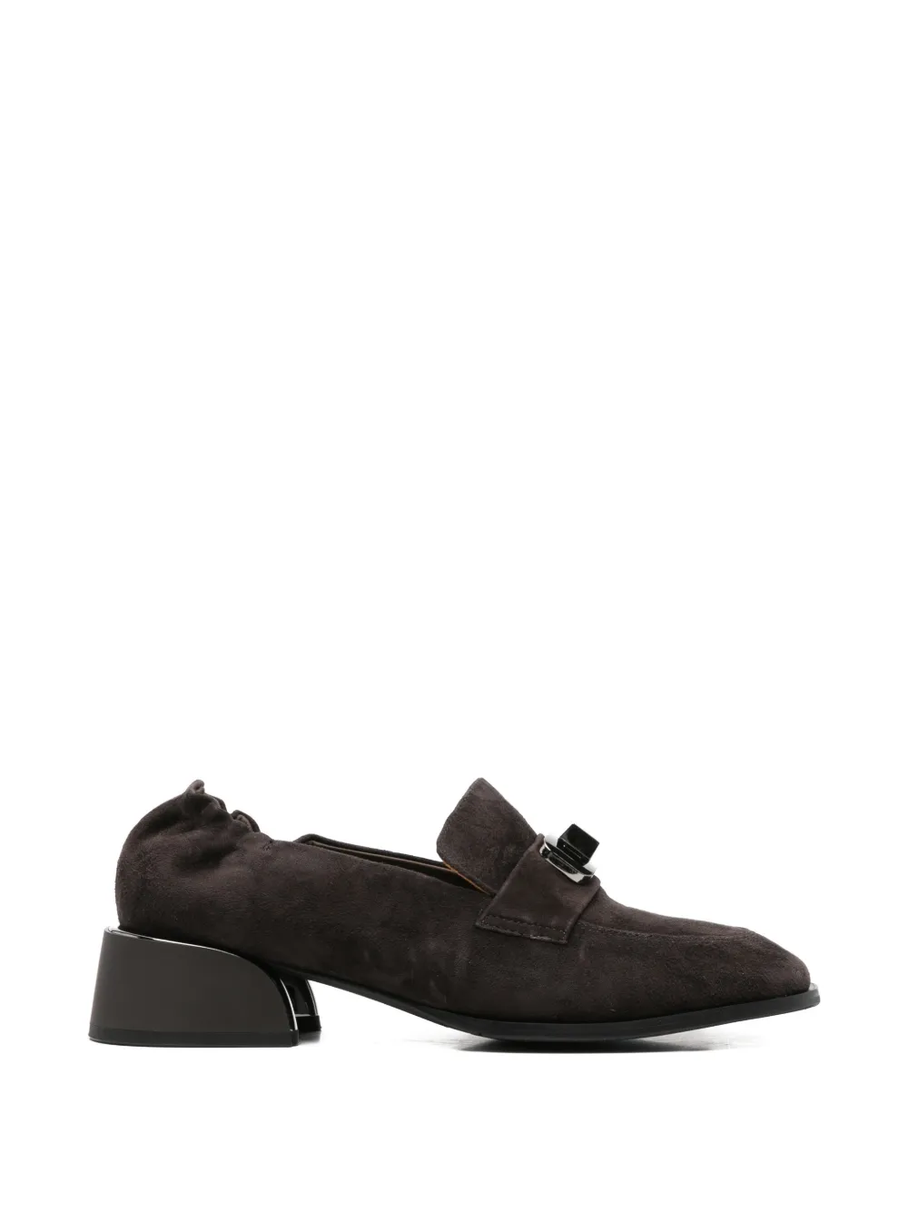 LINDA BAUMANN buckle-detail elasticated-heel loafers - Marrone