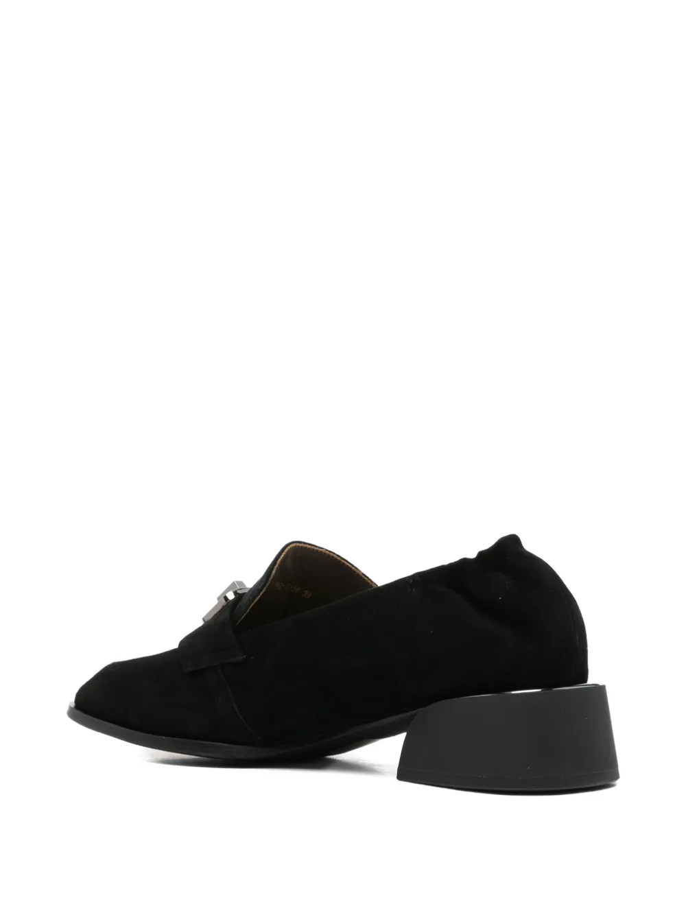 LINDA BAUMANN buckle-detail block-heel loafers Zwart