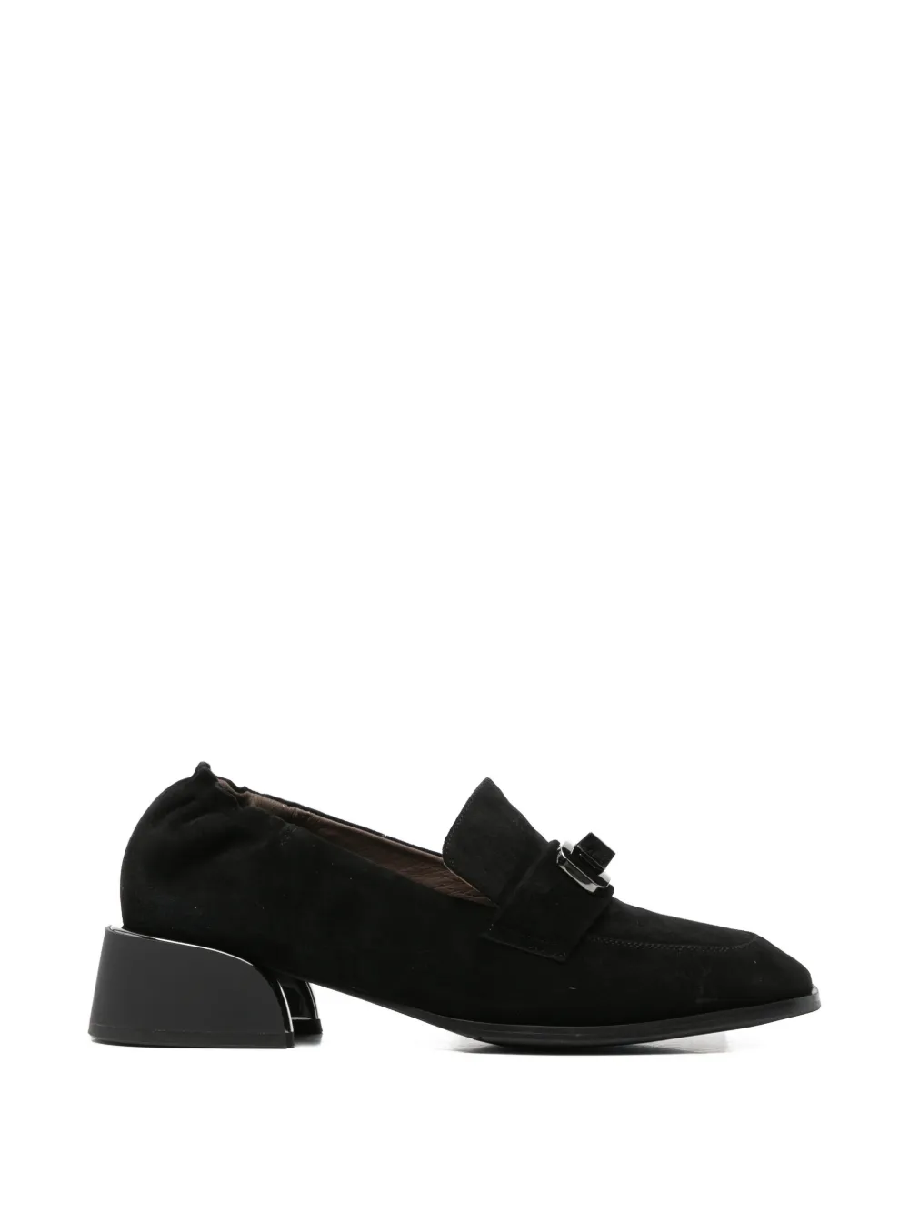 LINDA BAUMANN buckle-detail block-heel loafers - Nero