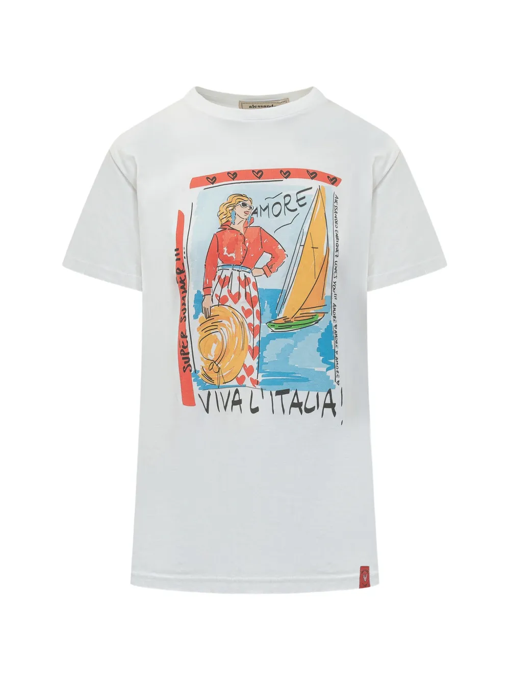 alessandro enriquez graphic-print T-shirt - Bianco