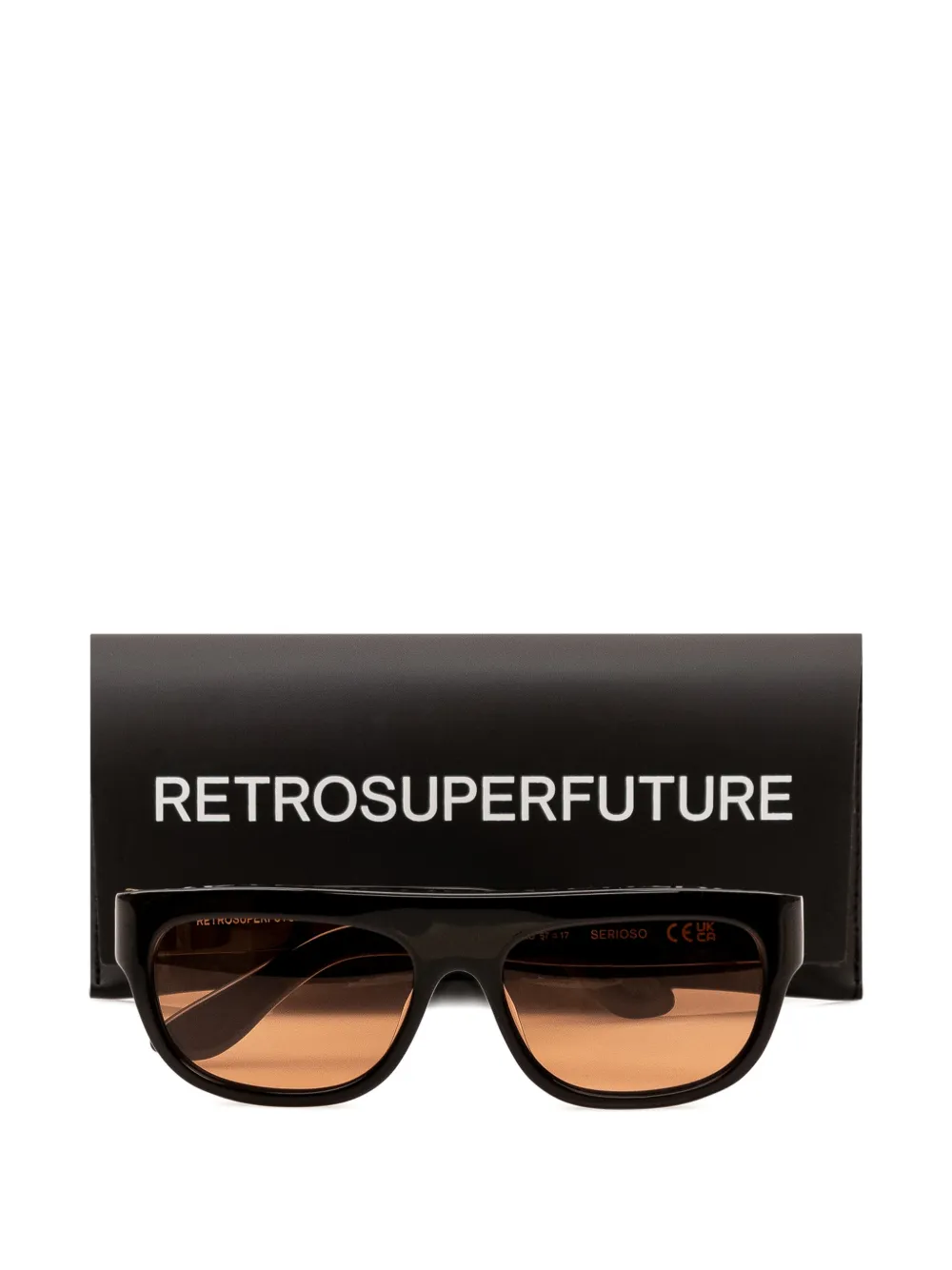 Retrosuperfuture Serioso zonnebril met rechthoekig montuur Zwart
