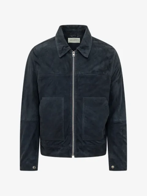 AMARANTO   zip-fastening leather jacket