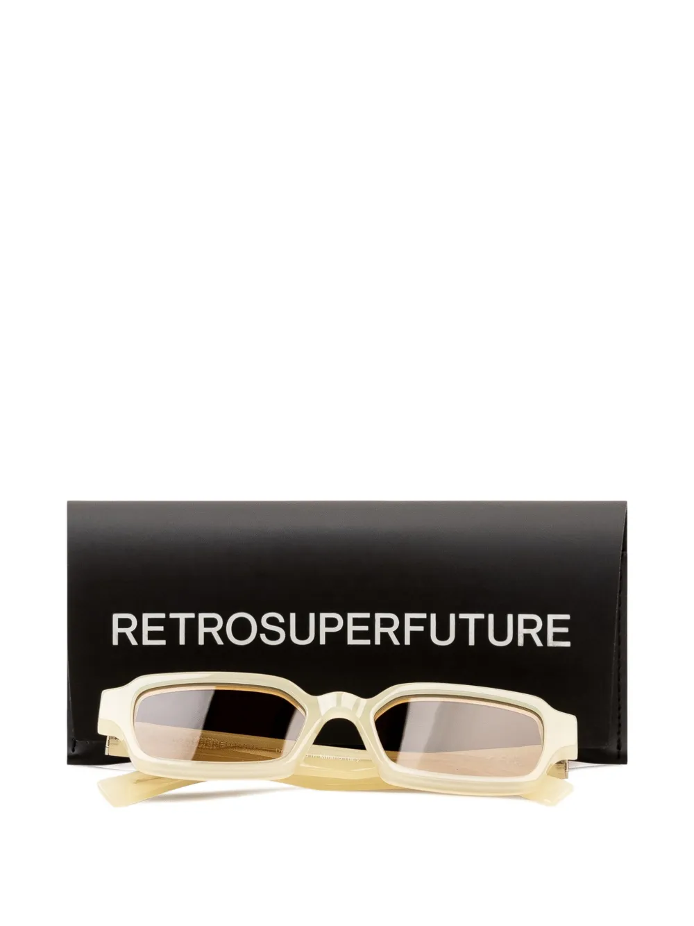 Retrosuperfuture Carino Canarino zonnebril met rechthoekig montuur Geel