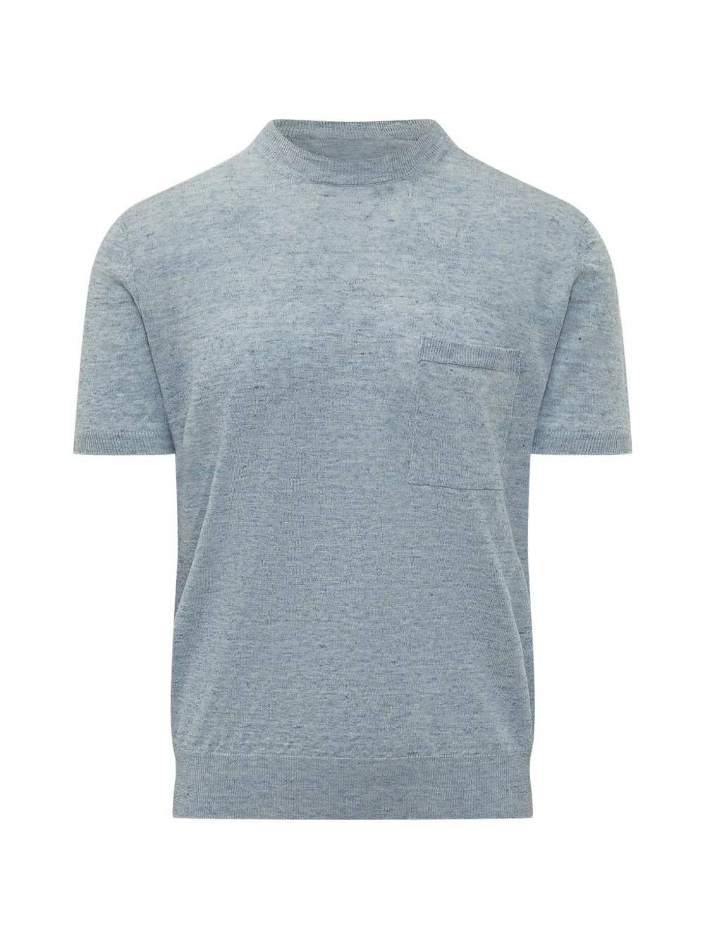AMARANTO chest-pocket short-sleeve T-shirt - Blu