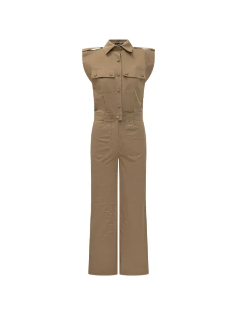 ACTUALEE button-fastening sleeveless jumpsuit