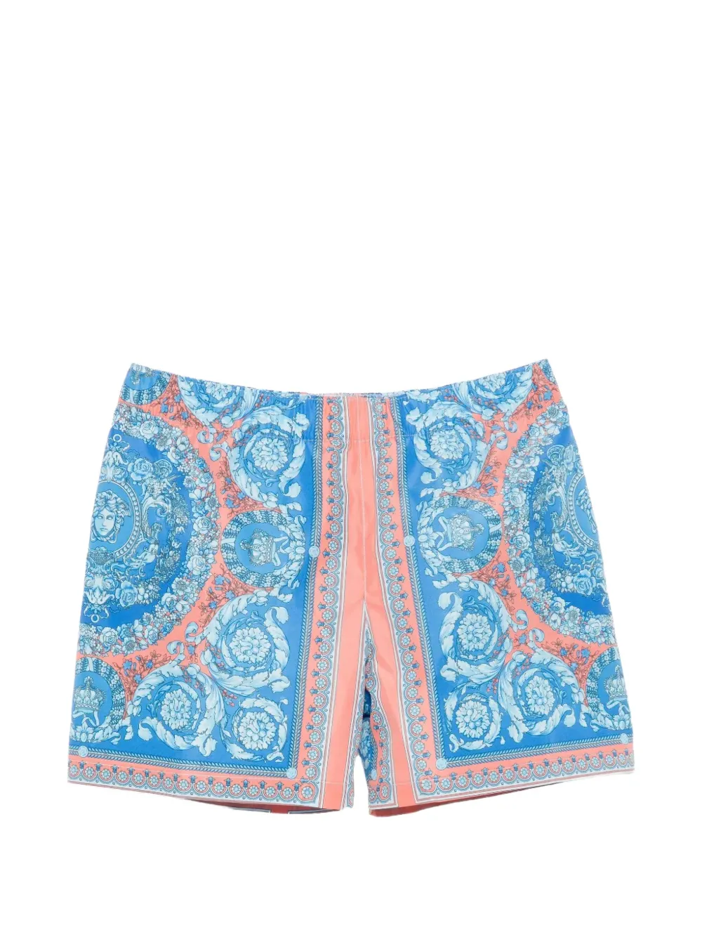 Versace Kids Electric Barocco swim shorts - Blu