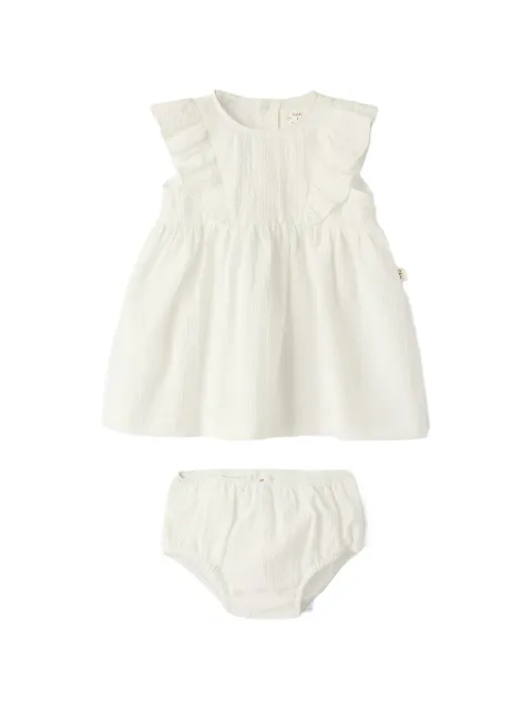 TEDDY & MINOU ruffled seersucker dress 
