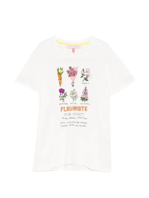 Mira Mikati Slub embroidered slub T-shirt