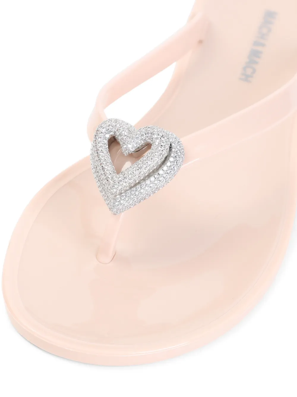 MACH & MACH crystal-heart sandals Roze