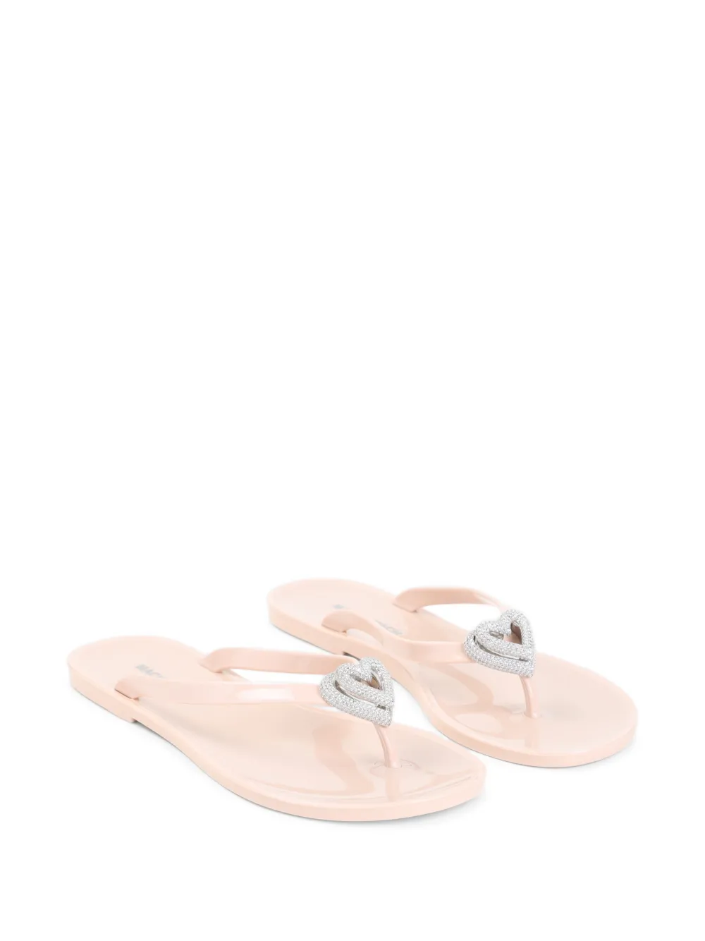 MACH & MACH crystal-heart sandals Roze