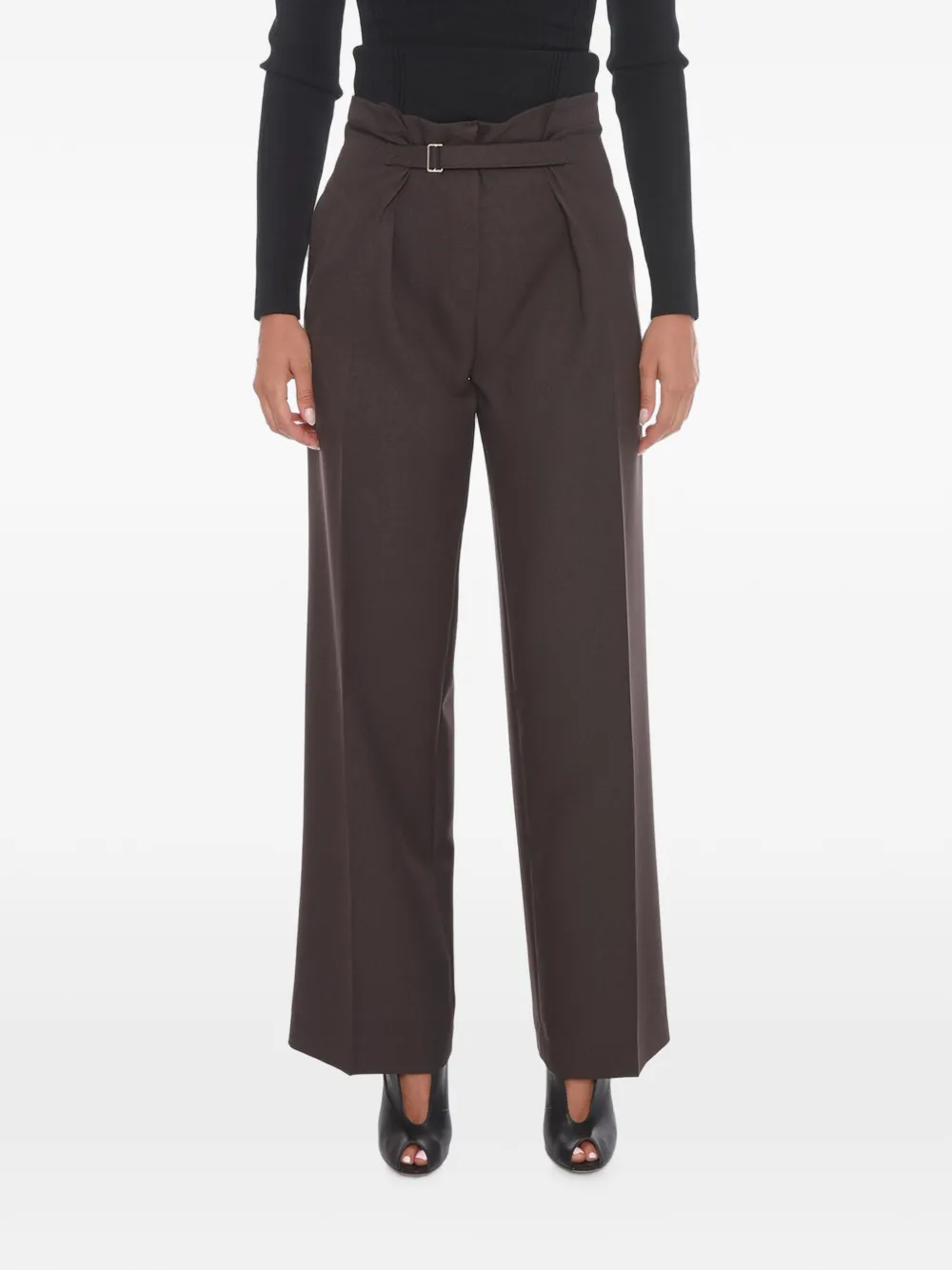 SUPER BLOND pleated wide-leg trousers