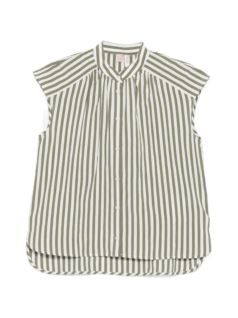 Marella striped sleeveless blouse - Verde