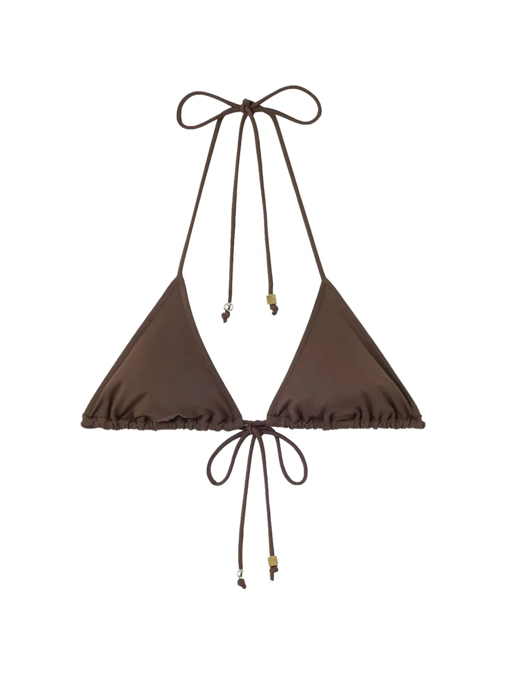 Jacquemus The Triangle halterneck bikini top - Marrone