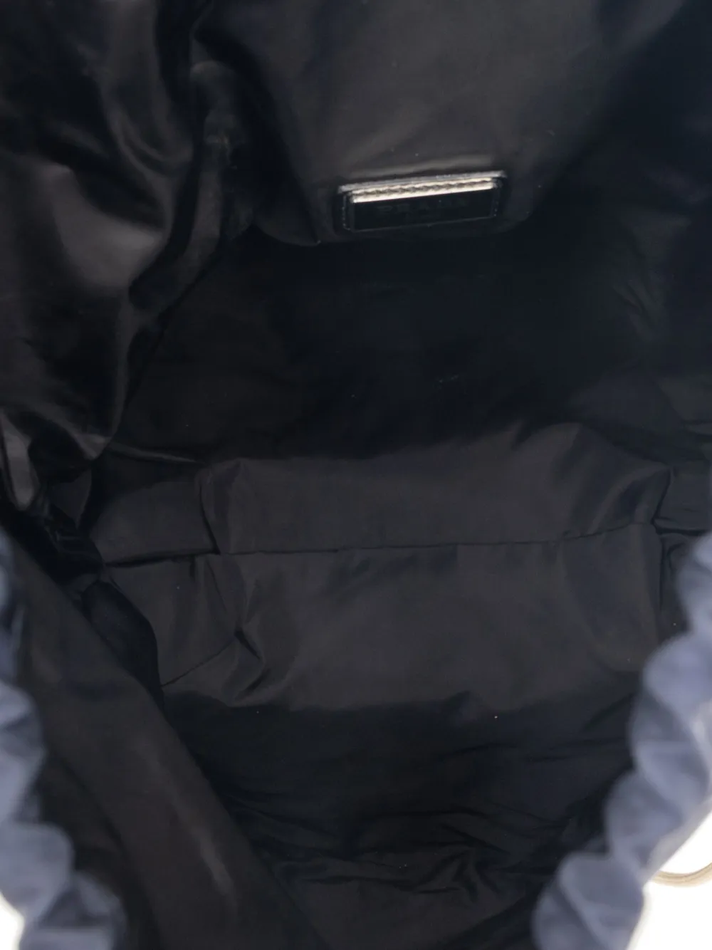 Pre-owned Prada 2000-2026 Tessuto Drawstring Backpack In Blue