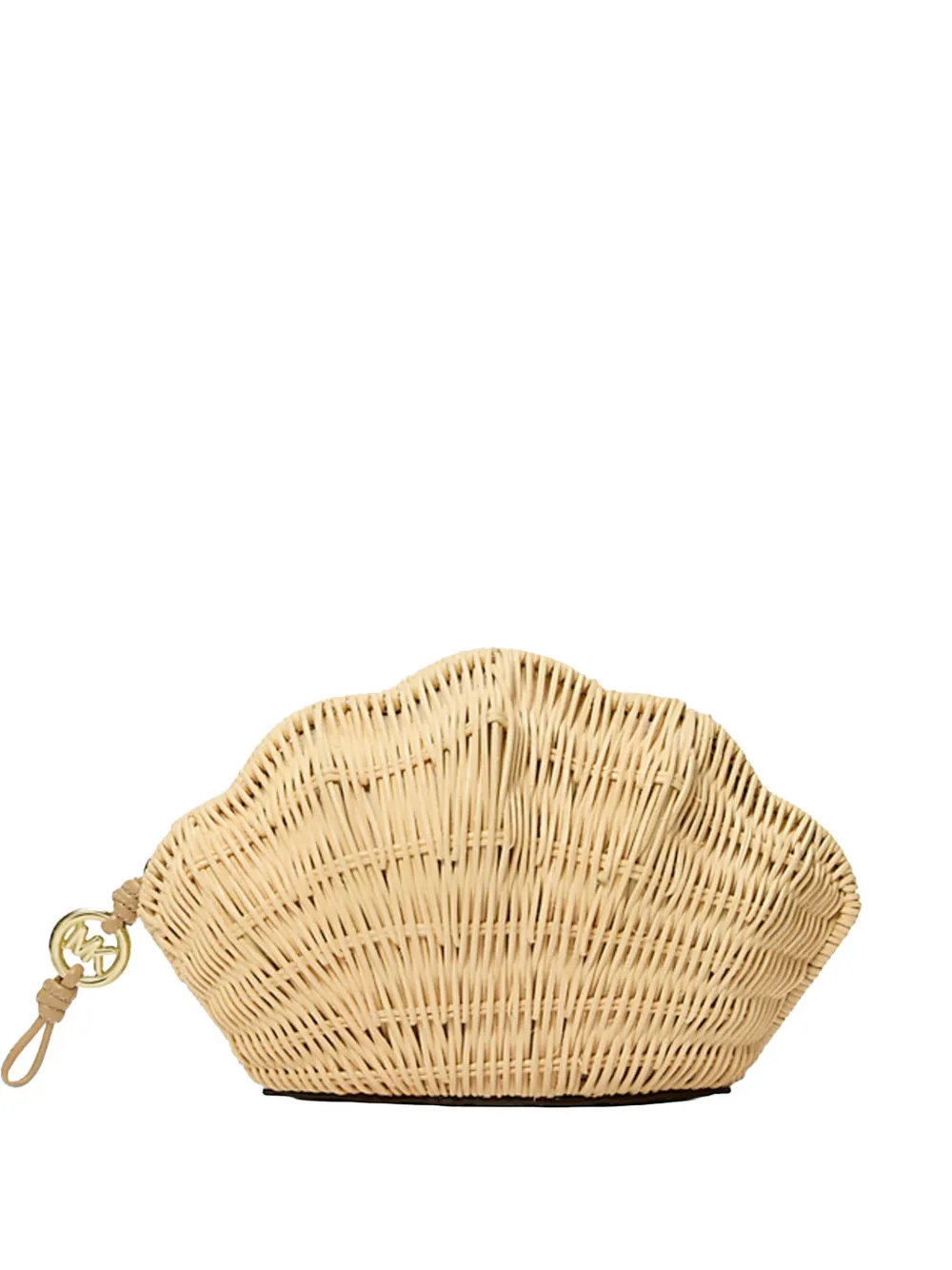 Michael Kors shell-shaped woven rattan clutch bag - Toni neutri