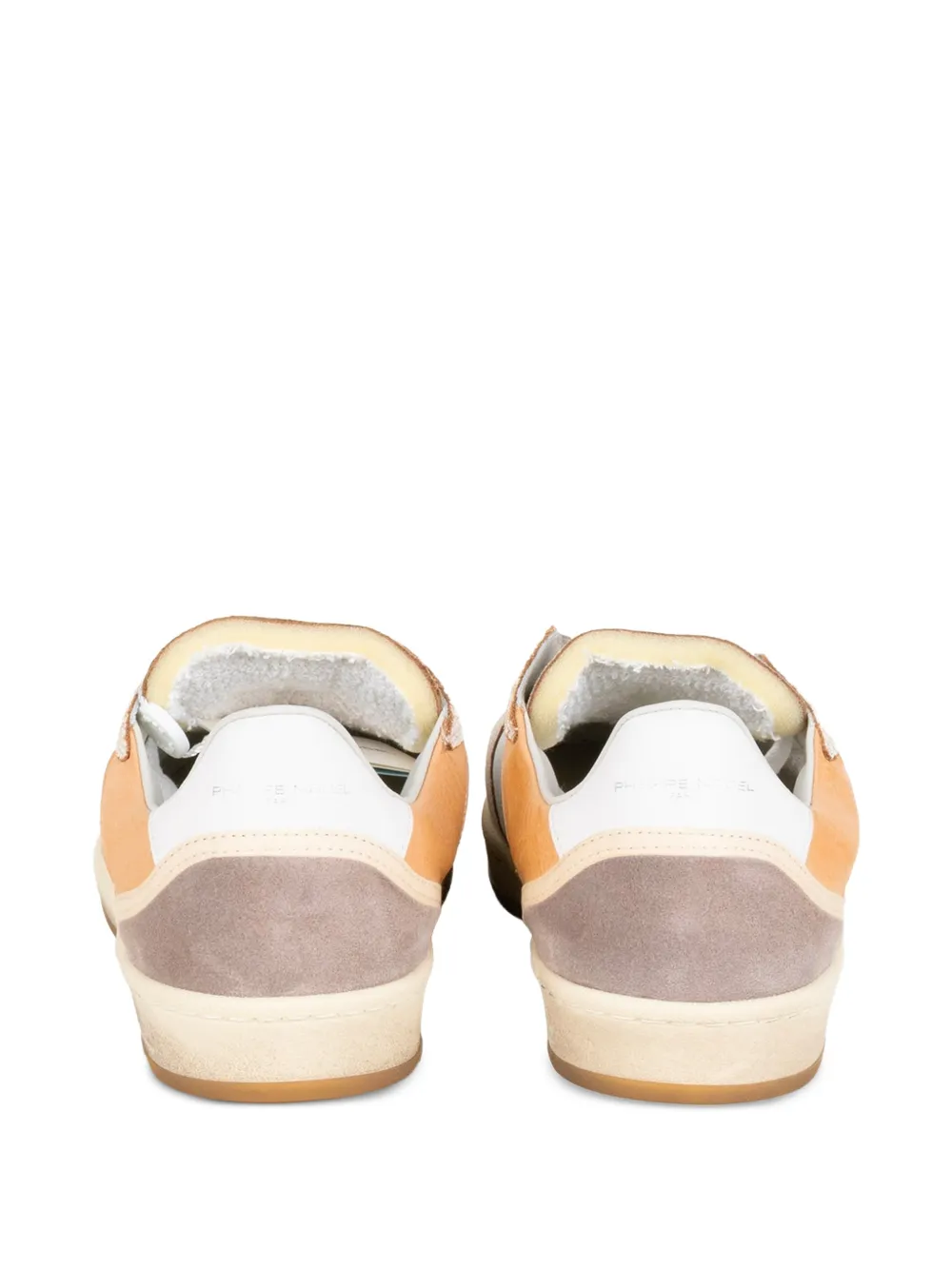 Philippe Model Paris panelled crackle-effect sneakers Beige