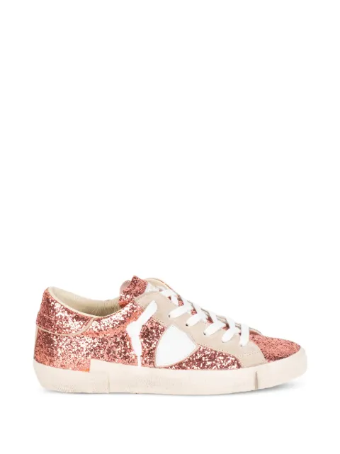 Philippe Model Paris glitter-effect panelled sneakers