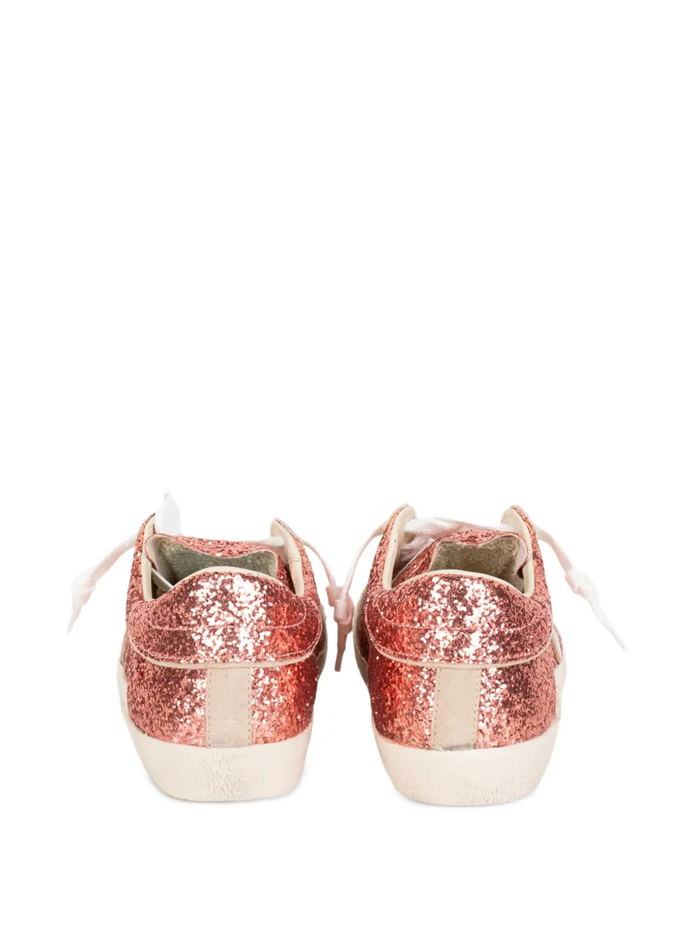 Philippe Model Paris glitter-effect panelled sneakers Roze