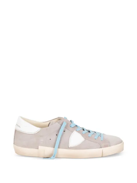 Philippe Model Paris logo-patch suede sneakers