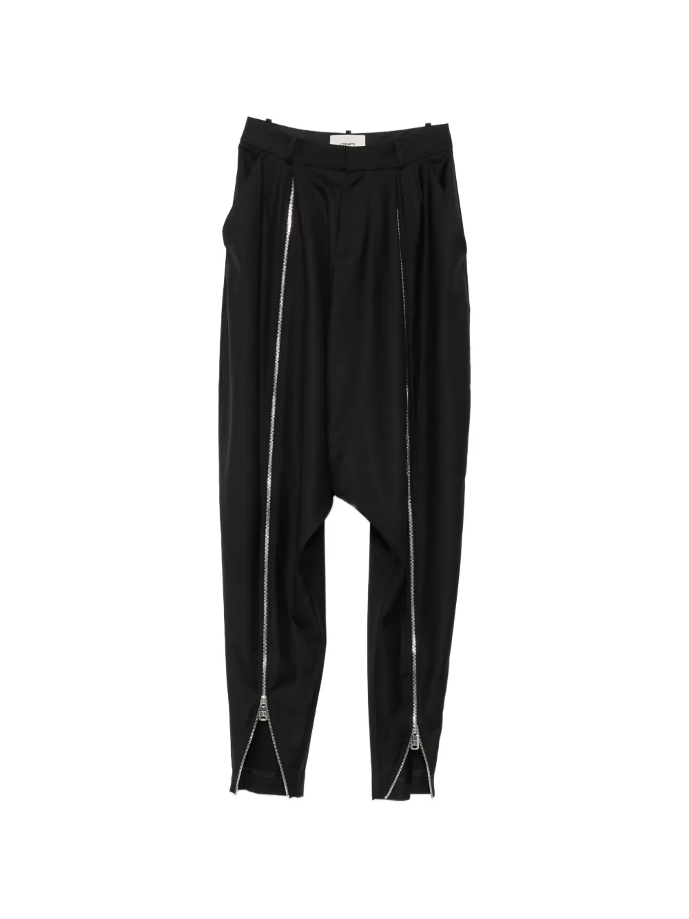 Coperni zip-detail tapered trousers - Schwarz