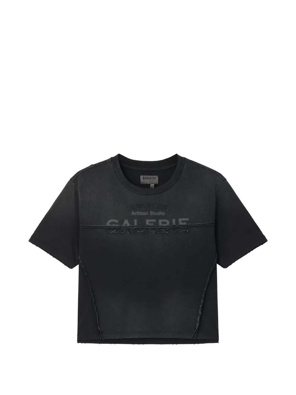 Musium Div. Cut-out Frayed T-shirt In Black