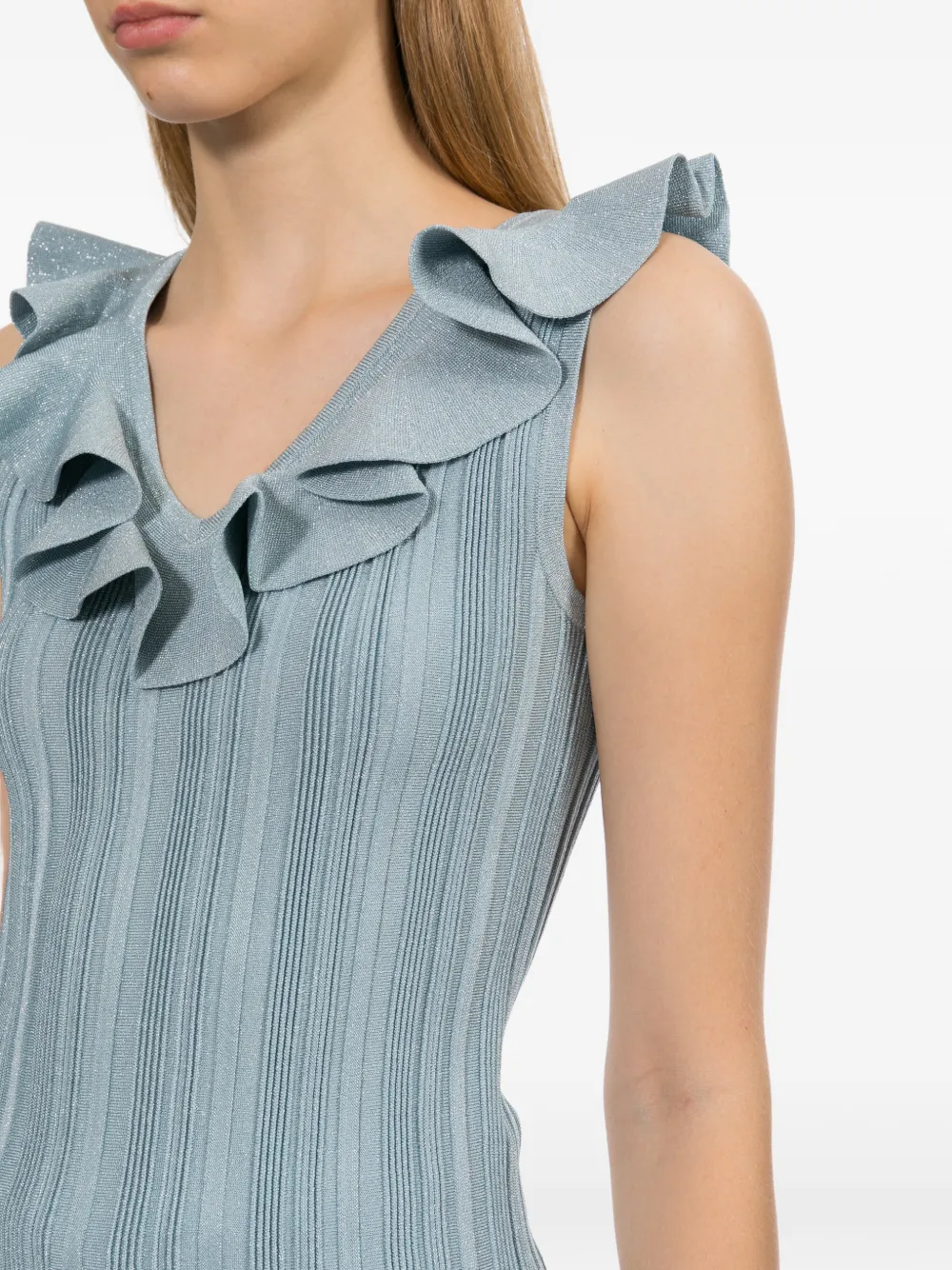 ZIMMERMANN Ribgebreide top Blauw