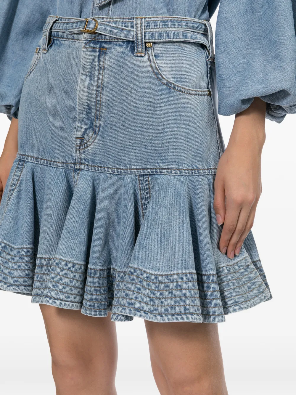 ZIMMERMANN Rok met ruches Blauw