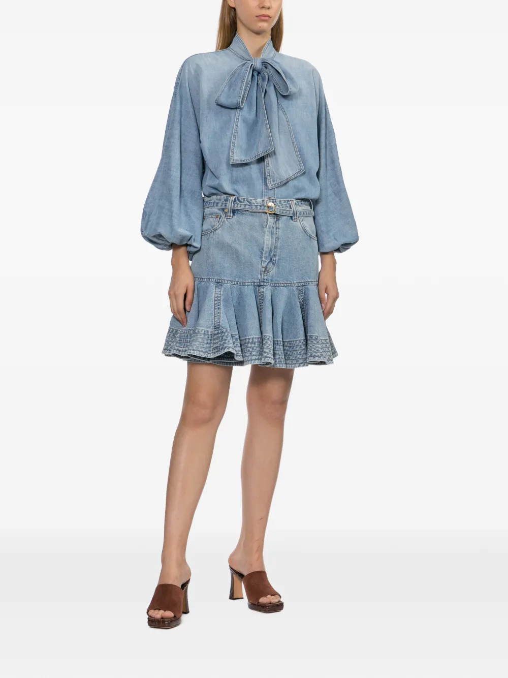 ZIMMERMANN Rok met ruches Blauw