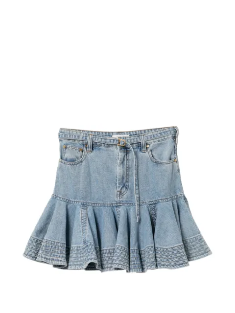 ZIMMERMANN ruffled denim skirt