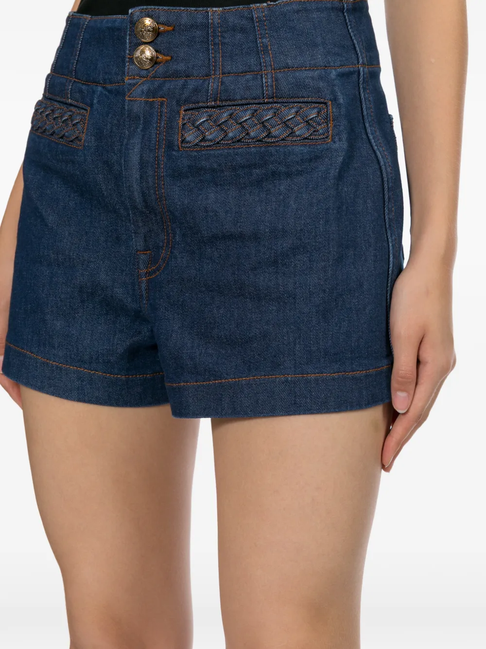 ZIMMERMANN Spijkershorts met gevlochten afwerking Blauw