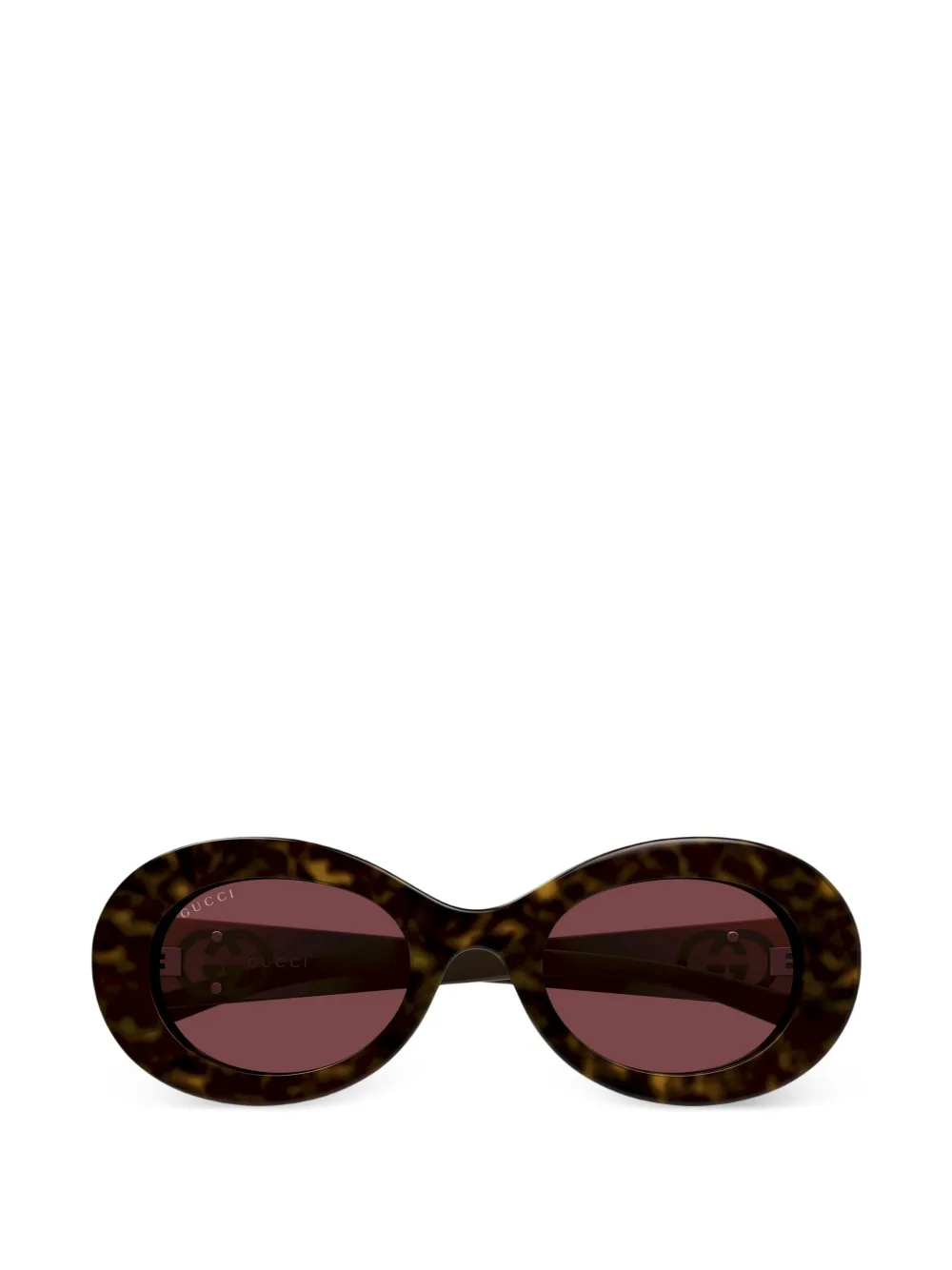 Gucci Eyewear oval-frame sunglasses - Marrone