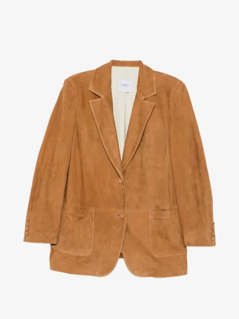 Cassell suede single-breasted blazer