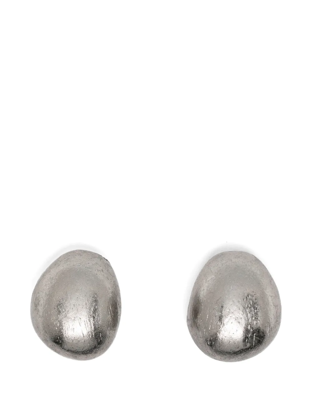 Monies metallic-effect clip-on earrings - Argento