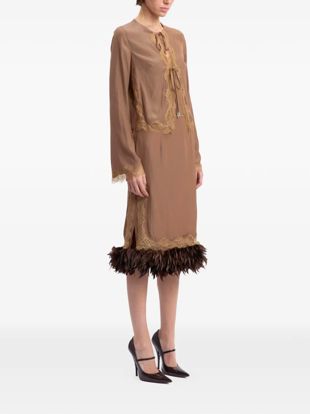 16Arlington Filipa Cardigan in Brown, view 3
