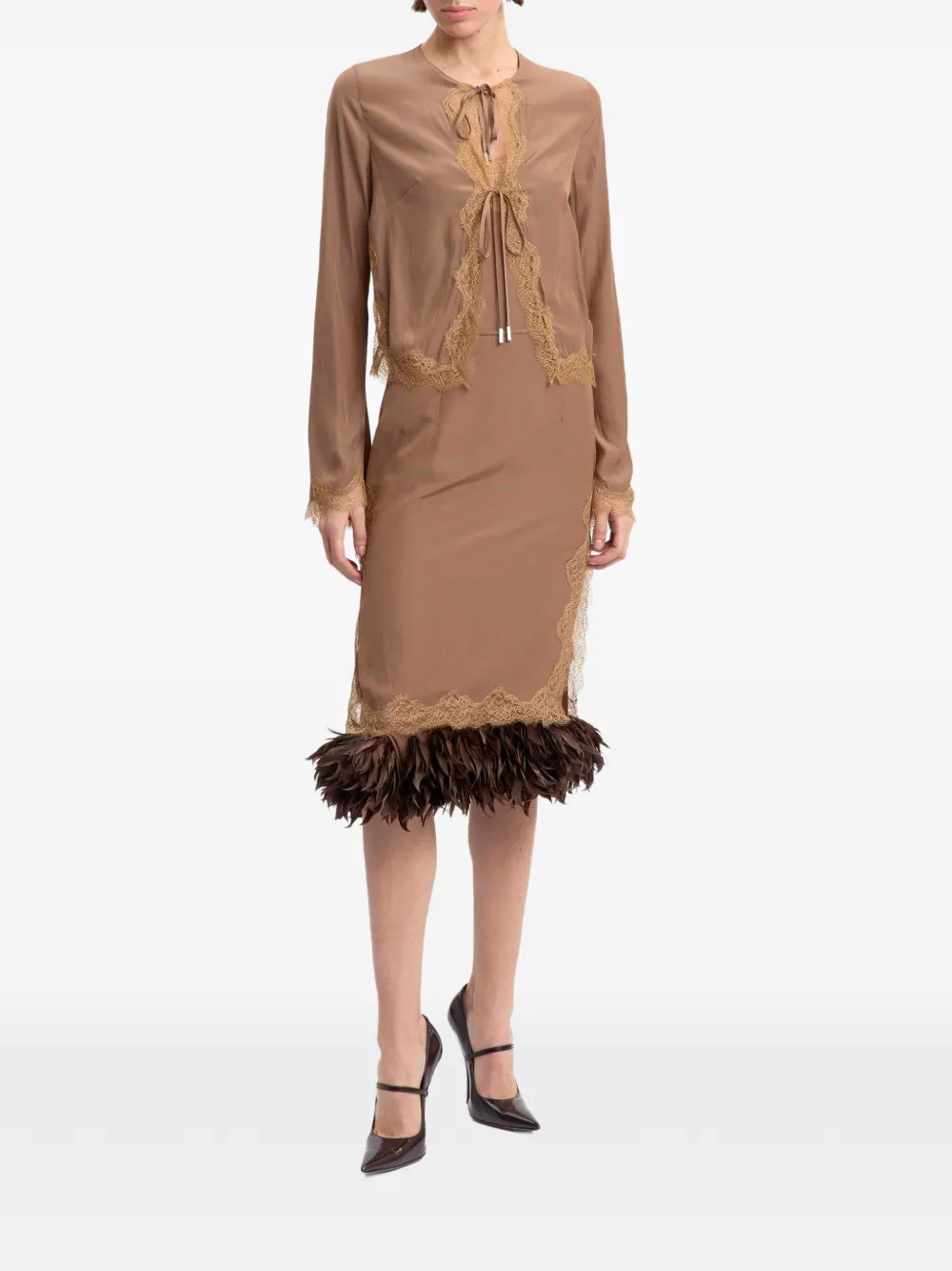 16Arlington Filipa Cardigan in Brown, view 2
