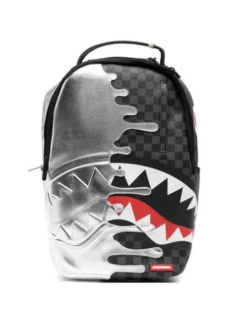 Sprayground checkered Shark-print backpack