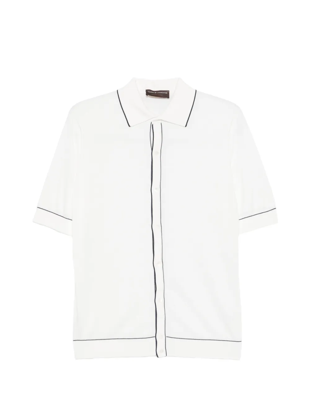 Filippo De Laurentiis contrast-trim short-sleeve shirt - Bianco