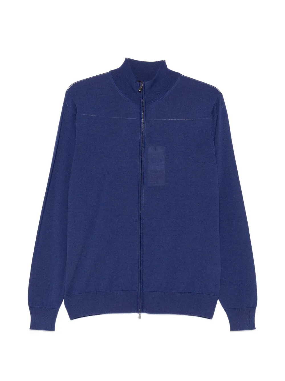 Filippo De Laurentiis Zip-up High-neck Cardigan In Blue