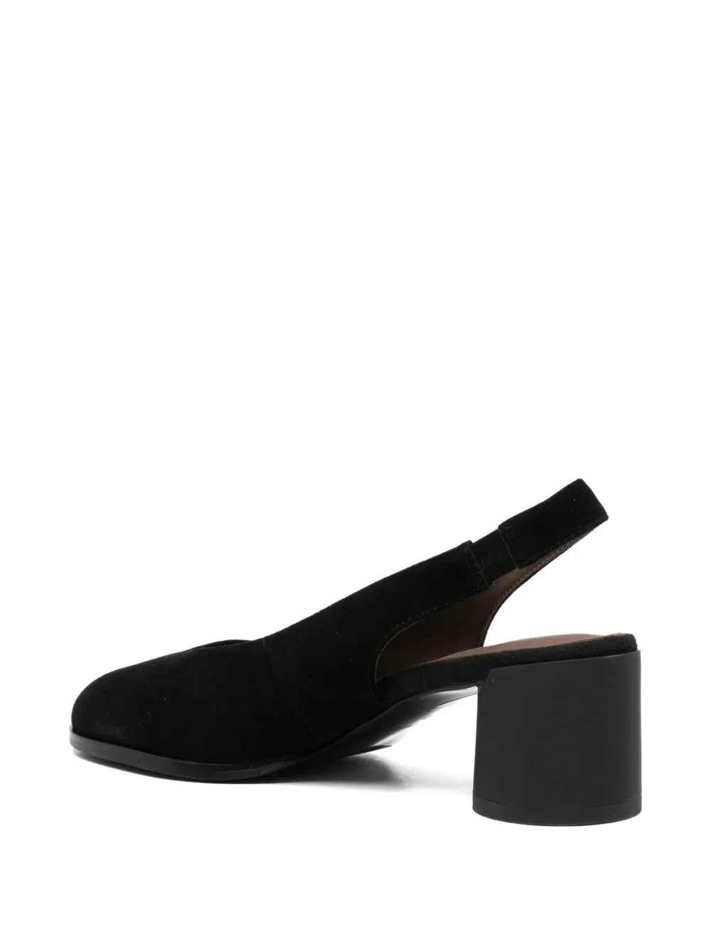 LINDA BAUMANN Suède slingback muiltjes Zwart