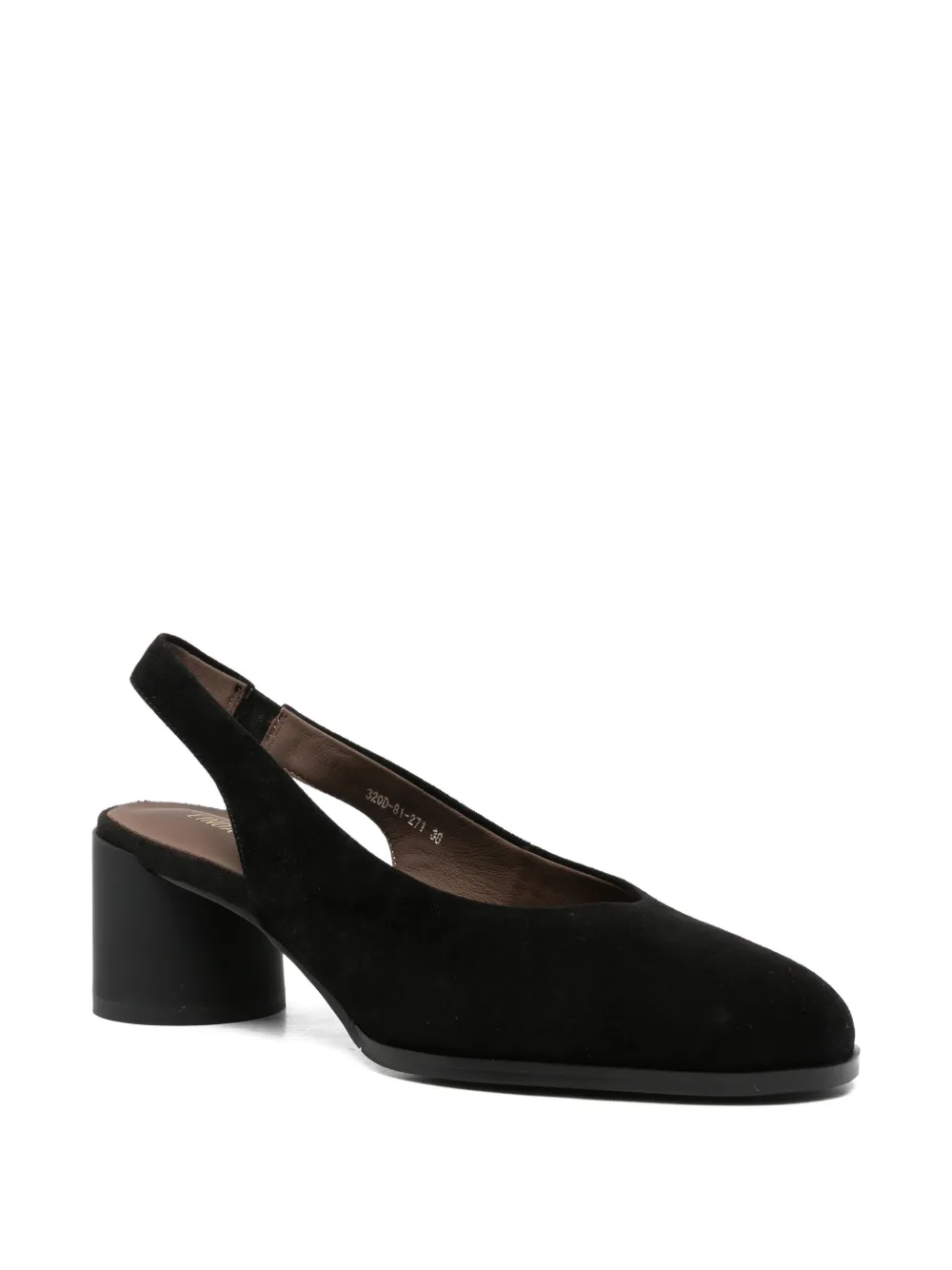 LINDA BAUMANN Suède slingback muiltjes Zwart