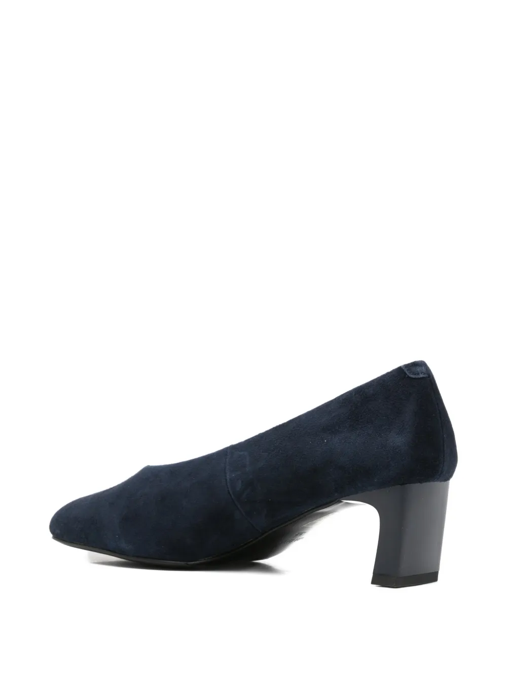 LINDA BAUMANN suede square-toe pumps Blauw