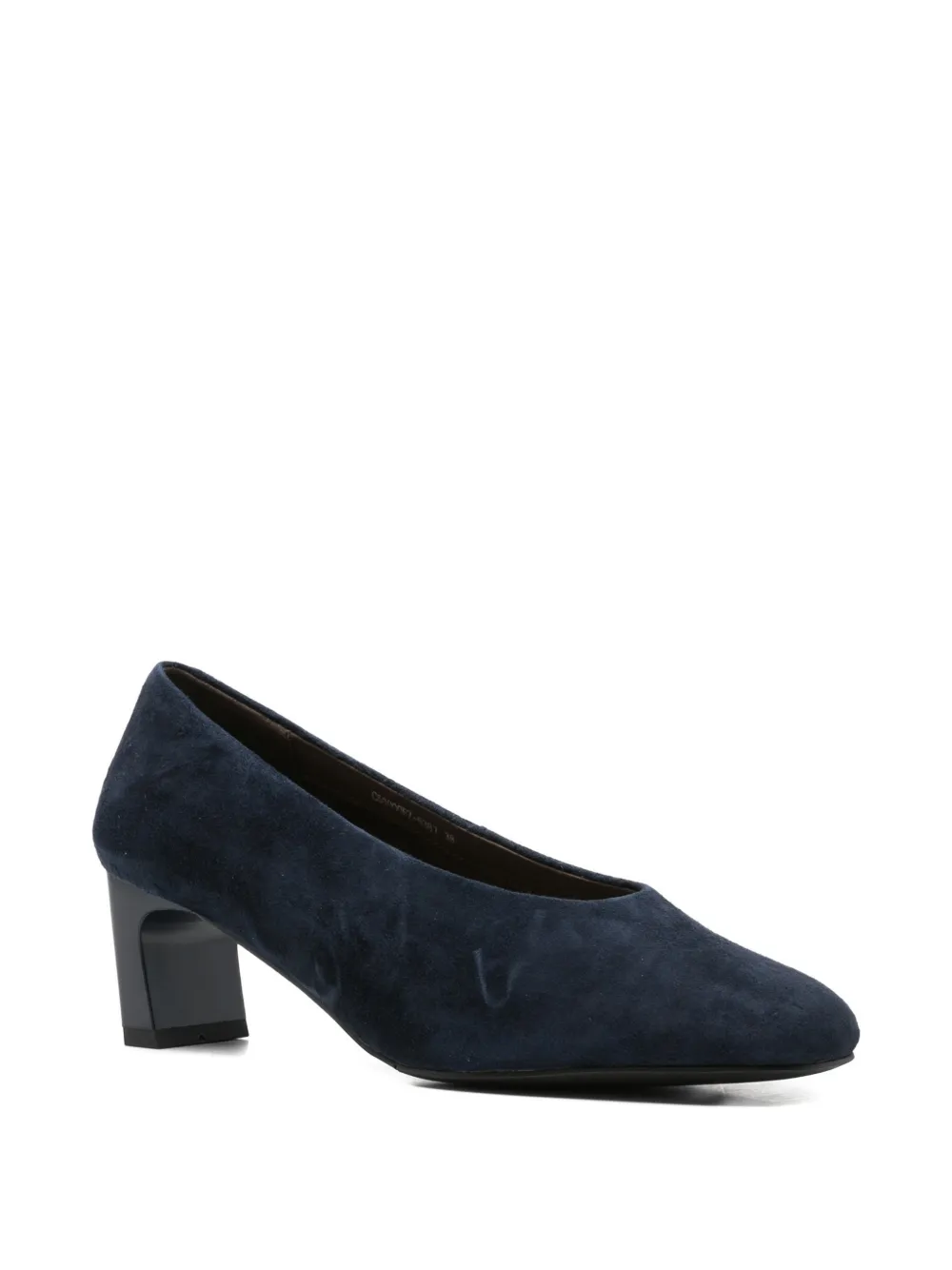 LINDA BAUMANN suede square-toe pumps Blauw