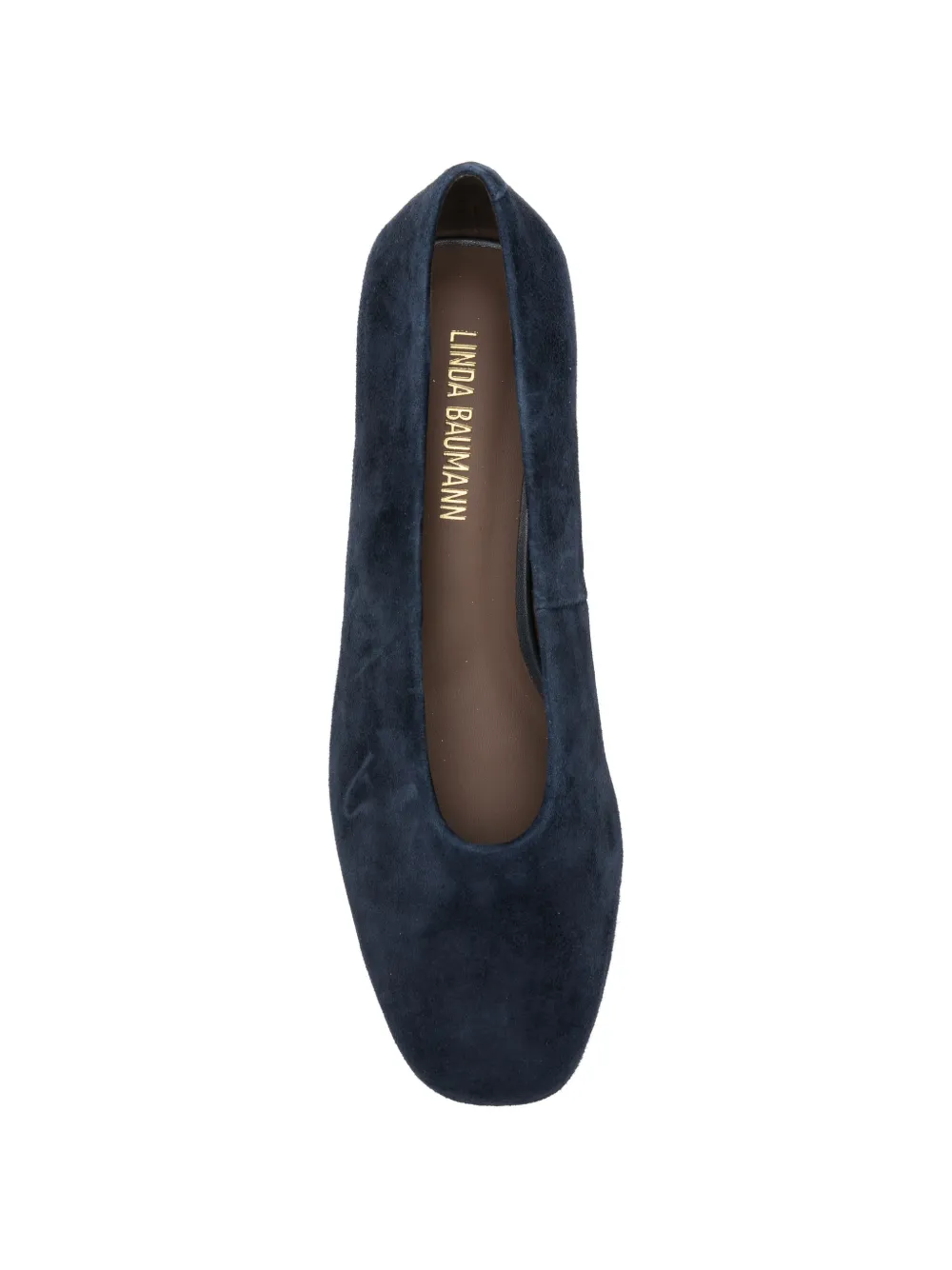 LINDA BAUMANN suede square-toe pumps Blauw