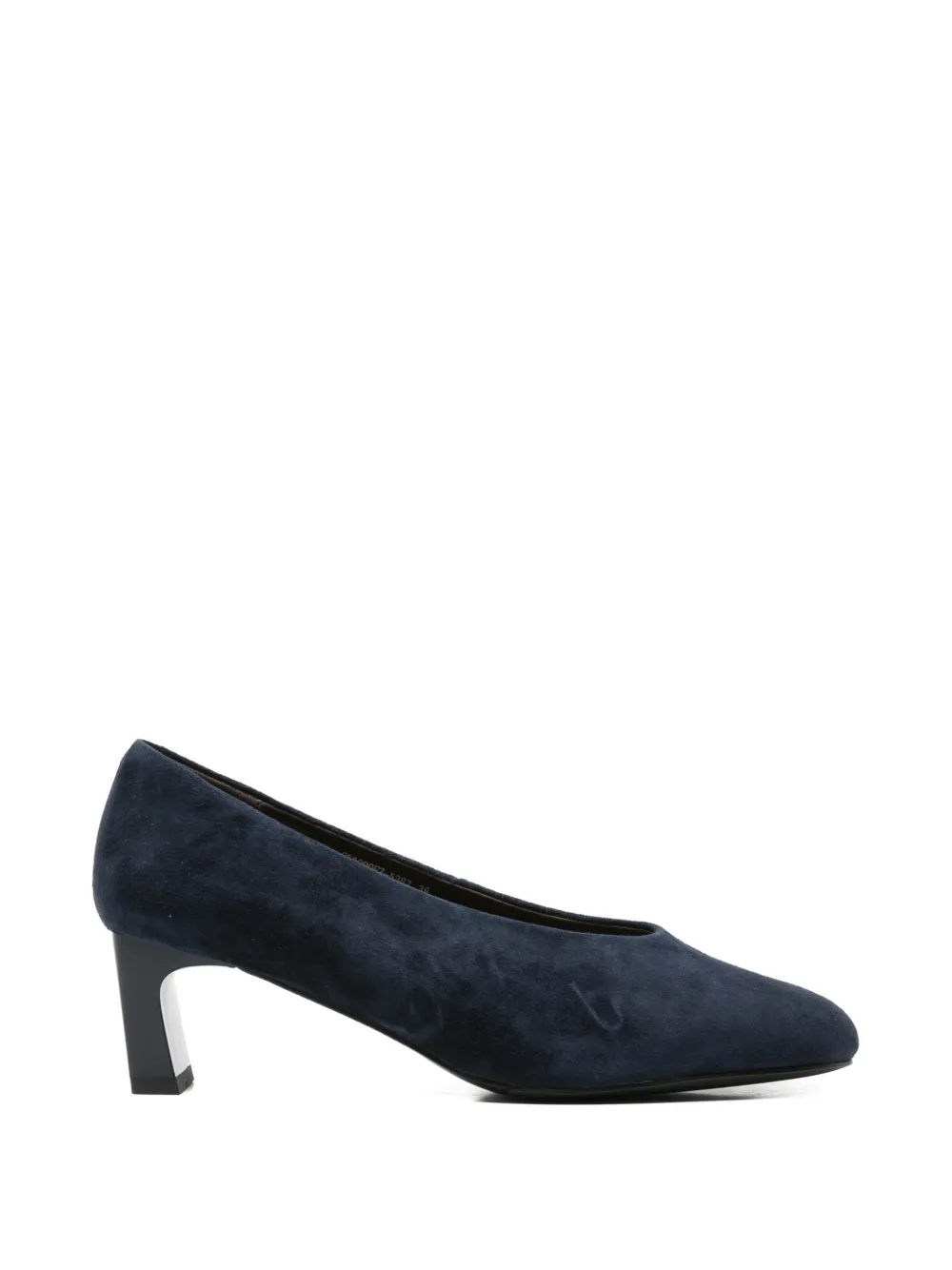 LINDA BAUMANN suede square-toe pumps Blauw