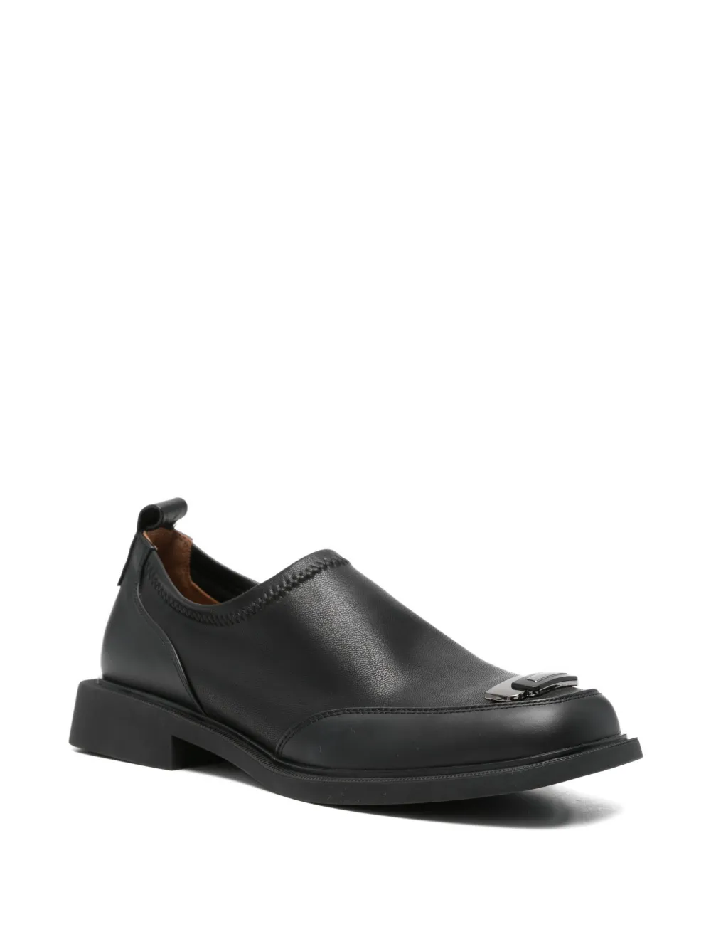 LINDA BAUMANN Loafers met logoplakkaat Zwart